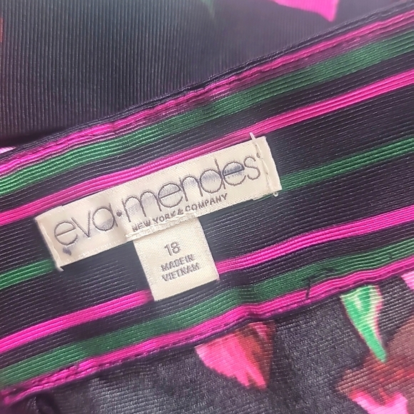 Eva Mendez Floral A-Line Skirt Size 18 - Picture 4 of 6